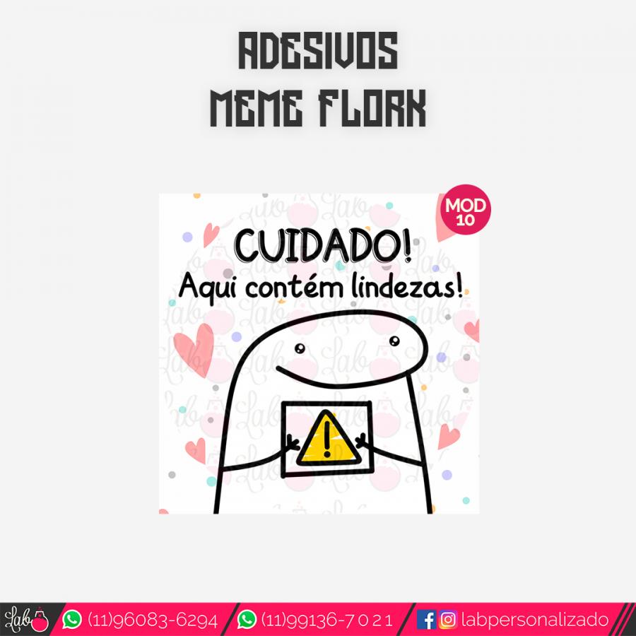 24 ADESIVOS MEME FLORK - Comprar em Gráfica Noslhama