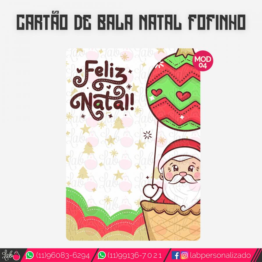 Cartão de Natal com Balinha + Cartão com Lápis e Bala Molde Grátis
