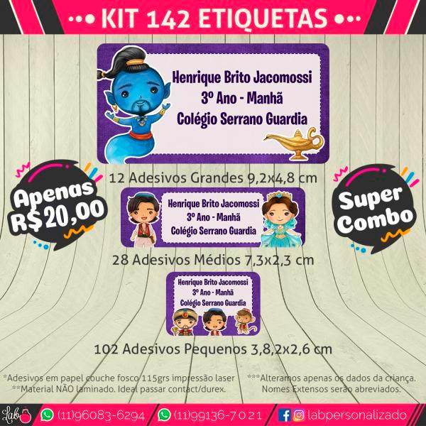 Kit 142 Etiquetas - Menino