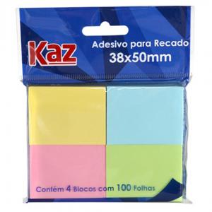 ADESIVO P/RECADO 38X50 CORES C/100FLS      