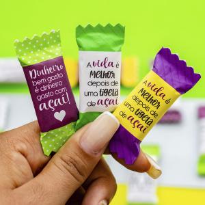 Adesivos para Balas - Açai Adesivo couche 115 grs     