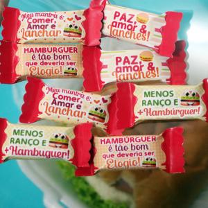 Adesivos para Balas - Lanche Adesivo couche 115 grs     