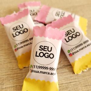 Adesivos para Balas - Personalizado Adesivo couche 115 grs     