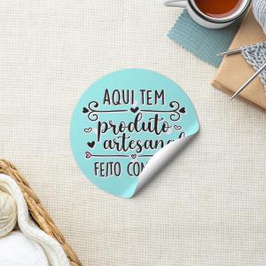 Adesivos para Produtos Artesanais Adesivo couche 115 grs     