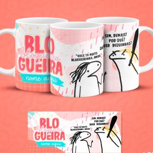 Caneca de Porcelana Flork Profissões Porcelana     