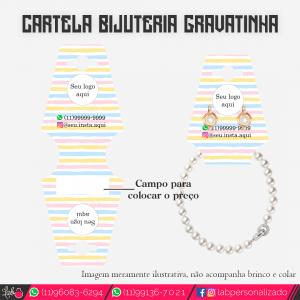 Cartela de Bijuteria Gravatinha Couche 300 grs  Frente   