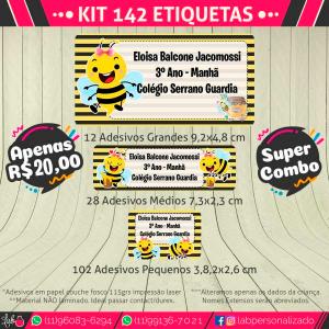 Kit 142 Etiquetas - Menina   4x0   