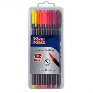 KIT CANETA HIDROG. FINELINER 12 CORES      