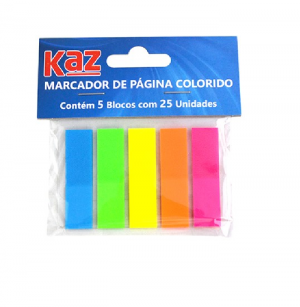 MARCADOR DE PAGINA COLORIDO 25FLS KZ4301      