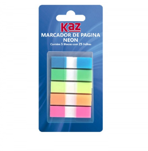 MARCADOR DE PAGINA FLAG NEON 25FLS KZ4310      